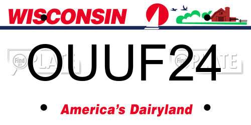 OUUF24 Wisconsin License Plate