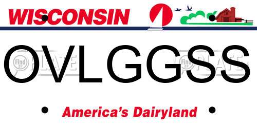 OVLGGSS Wisconsin License Plate