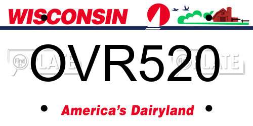 OVR520 Wisconsin License Plate