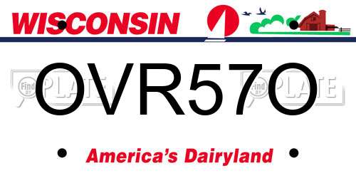OVR57O Wisconsin License Plate