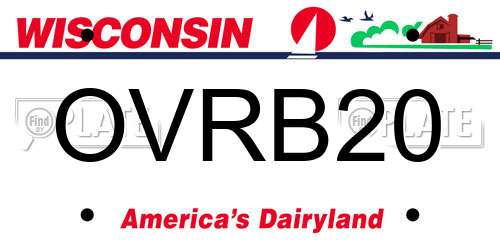 OVRB20 Wisconsin License Plate