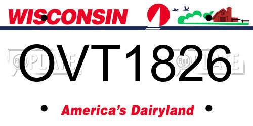 OVT1826 Wisconsin License Plate