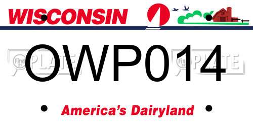 OWP014 Wisconsin License Plate