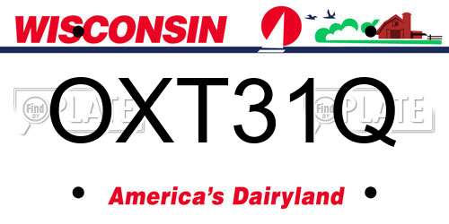 OXT31Q Wisconsin License Plate