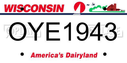 OYE1943 Wisconsin License Plate