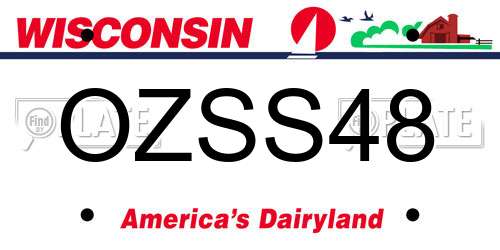 OZSS48 Wisconsin License Plate
