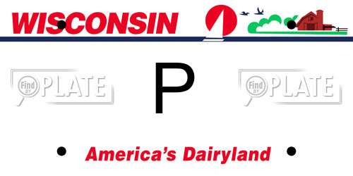 P Wisconsin License Plate