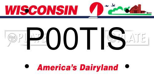 P00TIS Wisconsin License Plate
