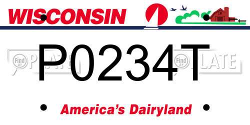 P0234T Wisconsin License Plate