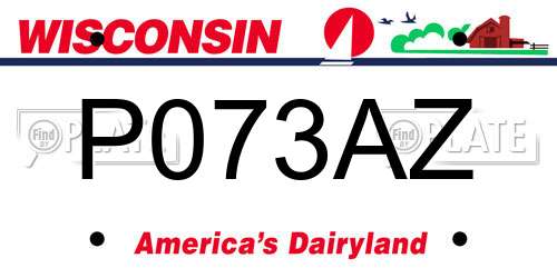 P073AZ Wisconsin License Plate