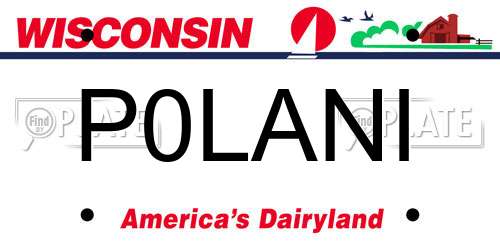 P0LANI Wisconsin License Plate