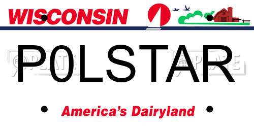 P0LSTAR Wisconsin License Plate