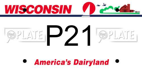 P21 Wisconsin License Plate