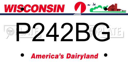 P242BG Wisconsin License Plate