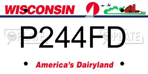 P244FD Wisconsin License Plate