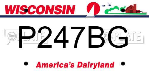 P247BG Wisconsin License Plate