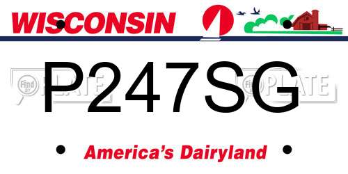 P247SG Wisconsin License Plate