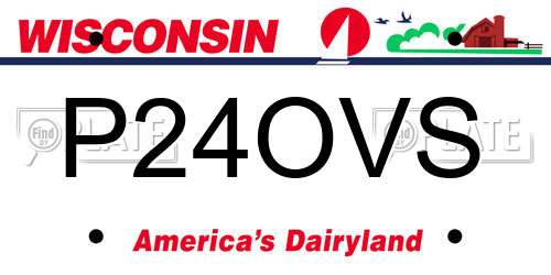 P24OVS Wisconsin License Plate