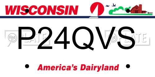 P24QVS Wisconsin License Plate