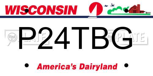 P24TBG Wisconsin License Plate