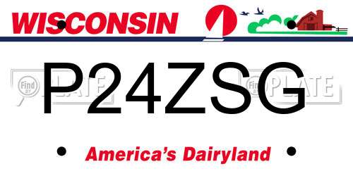 P24ZSG Wisconsin License Plate