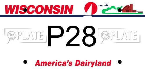P28 Wisconsin License Plate