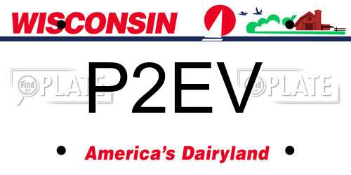 P2EV Wisconsin License Plate