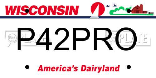 P42PRO Wisconsin License Plate