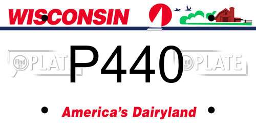 P440 Wisconsin License Plate