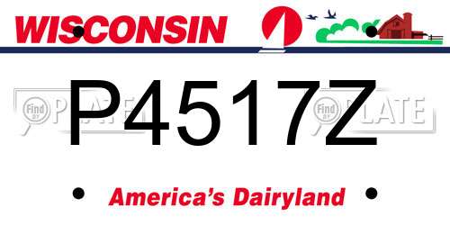 P4517Z Wisconsin License Plate