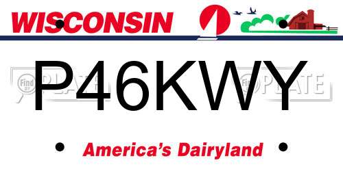 P46KWY Wisconsin License Plate
