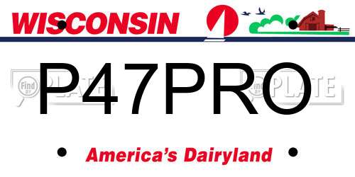 P47PRO Wisconsin License Plate