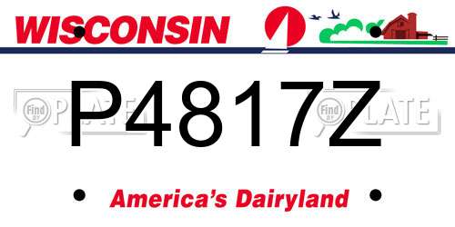 P4817Z Wisconsin License Plate