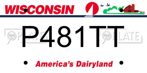 P481TT Wisconsin License Plate