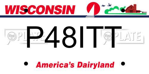 P48ITT Wisconsin License Plate