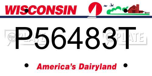 P56483T Wisconsin License Plate