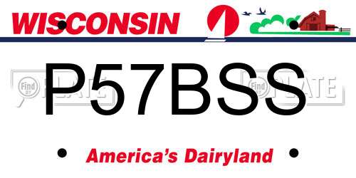 P57BSS Wisconsin License Plate