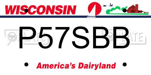 P57SBB Wisconsin License Plate