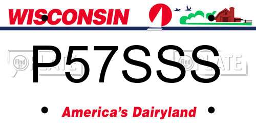 P57SSS Wisconsin License Plate