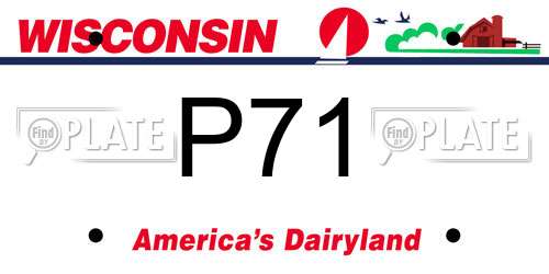P71 Wisconsin License Plate
