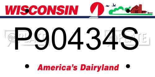 P90434S Wisconsin License Plate