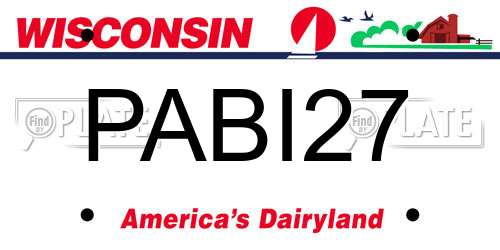 PABI27 Wisconsin License Plate
