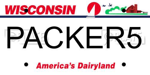 PACKER5 Wisconsin License Plate