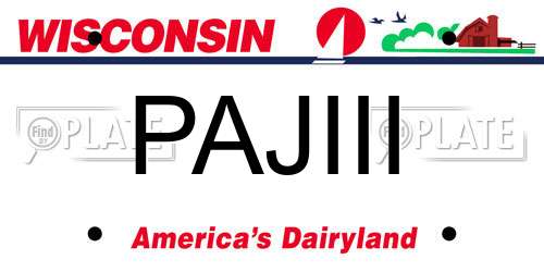 PAJIII Wisconsin License Plate