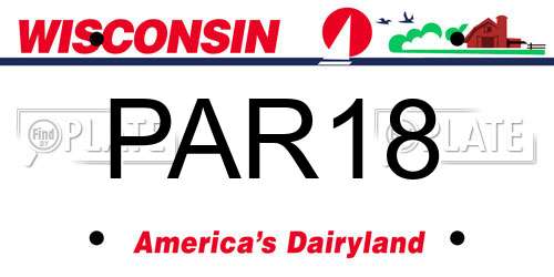 PAR18 Wisconsin License Plate