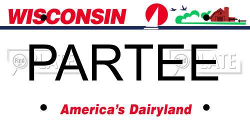 PARTEE Wisconsin License Plate