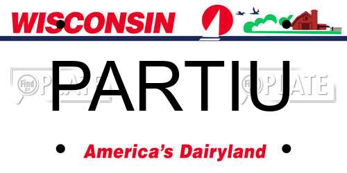 PARTIU Wisconsin License Plate
