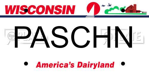 PASCHN Wisconsin License Plate
