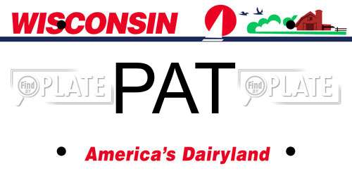 PAT Wisconsin License Plate