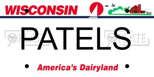 PATELS Wisconsin License Plate